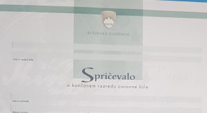 Spričevalo obrazec