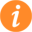 oranžna informacijska ikona